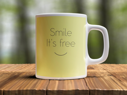 Smile it's free  Design Photo Mug Printing