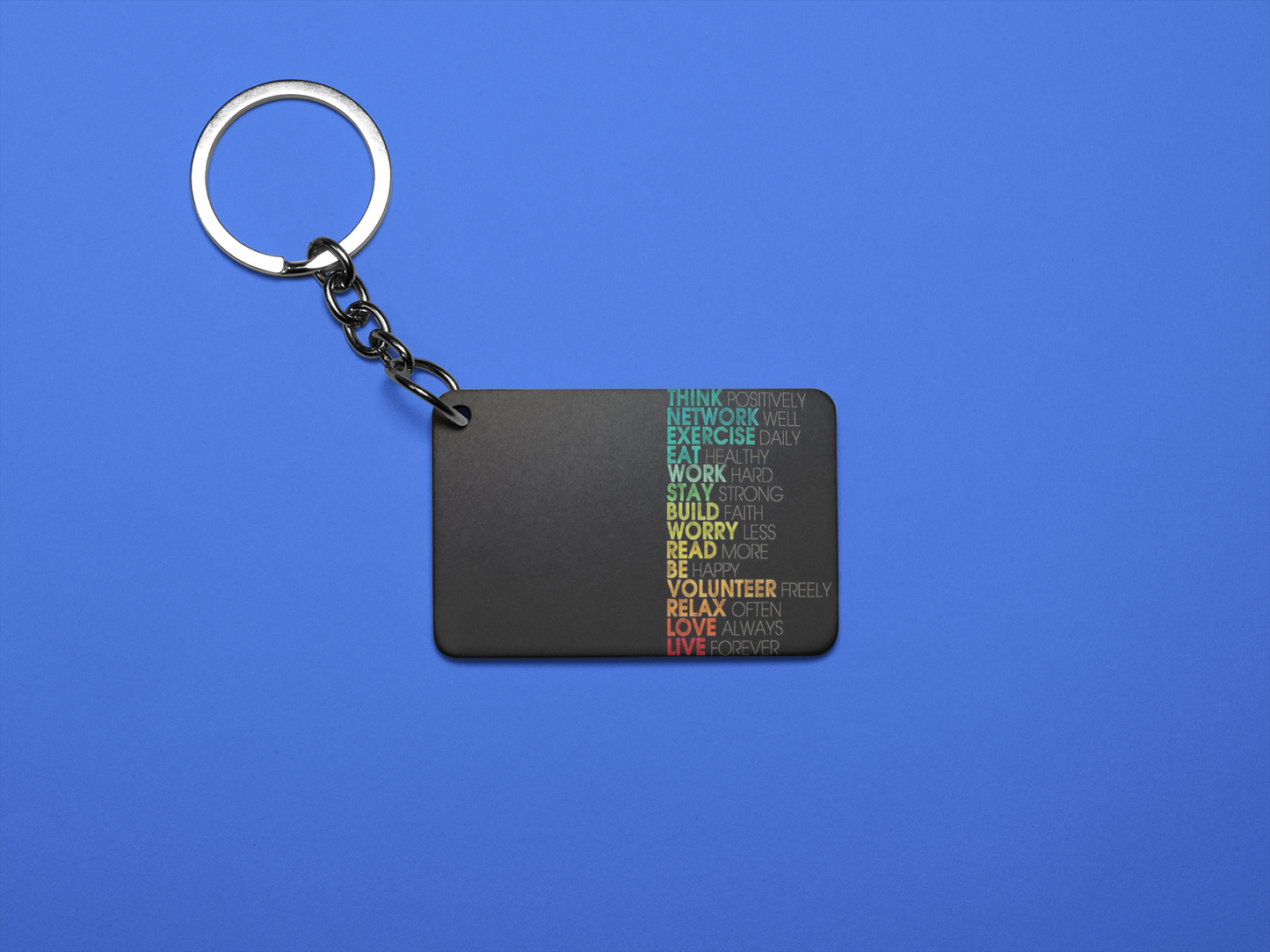 Think positively keychain