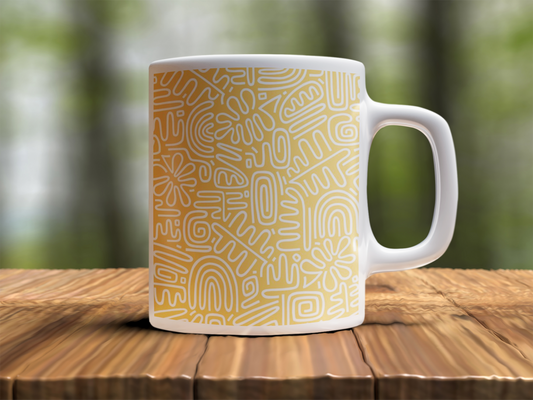 Yellow  Design Photo Mug Printing