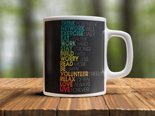 Think positively Design Photo Mug Printing