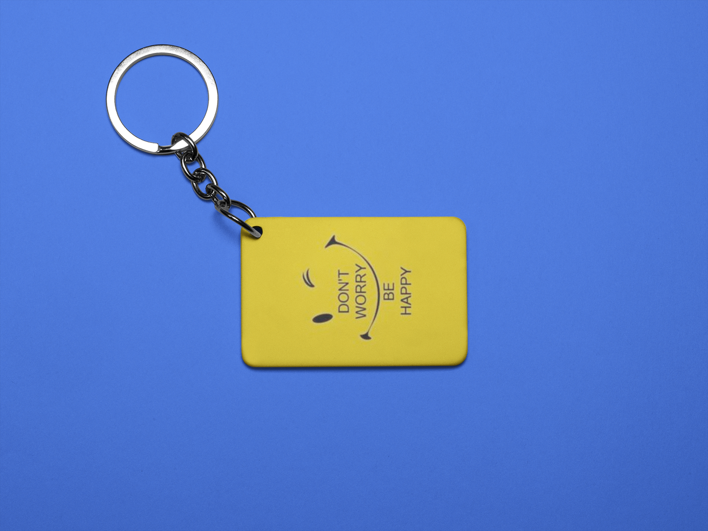 Don't worry be happy keychain