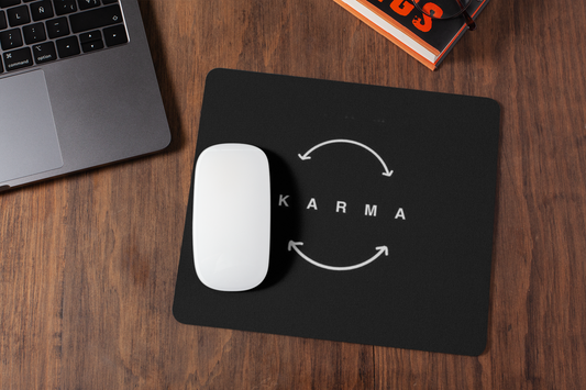 Karma mousepad for laptop and desktop with Rubber Base - Anti Skid