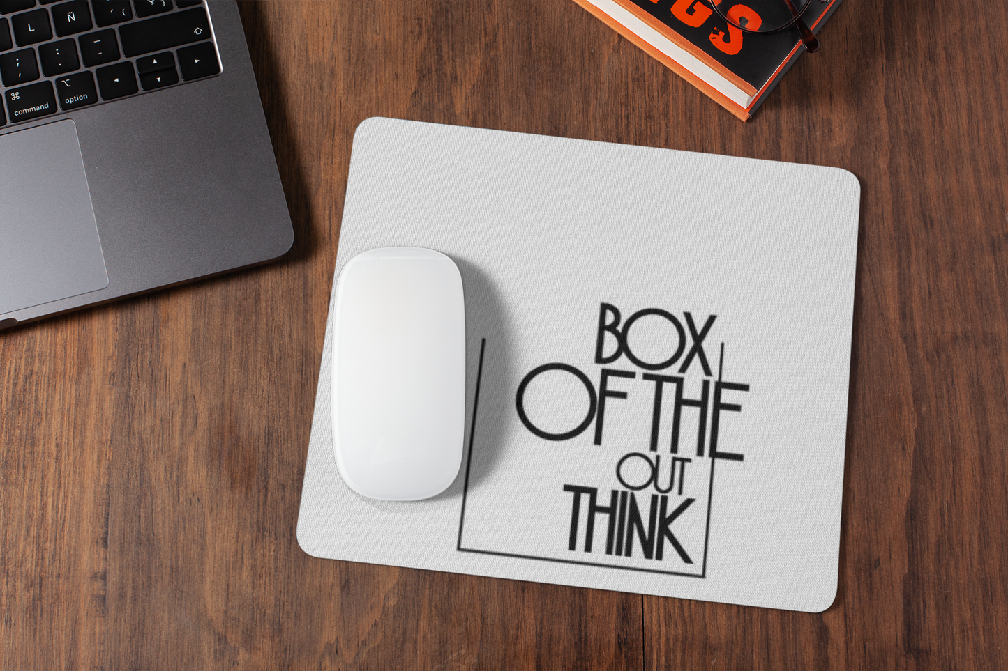 Think out of box mousepad for laptop and desktop with Rubber Base - Anti Skid