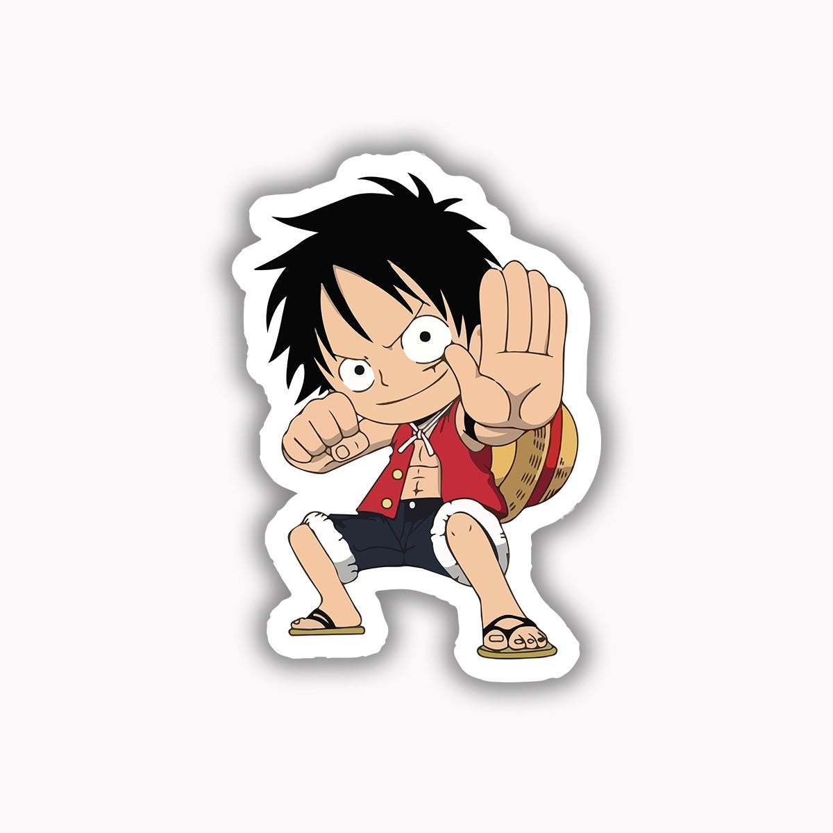 Luffy trying to say stop