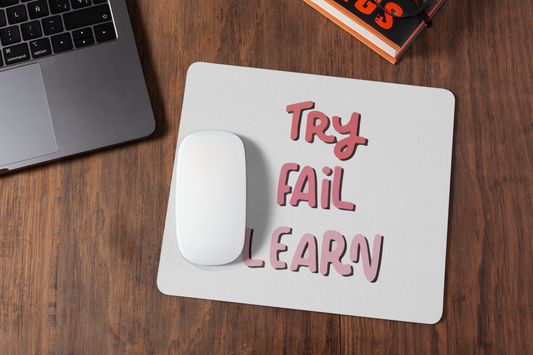 Try learn fail mousepad for laptop and desktop with Rubber Base - Anti Skid