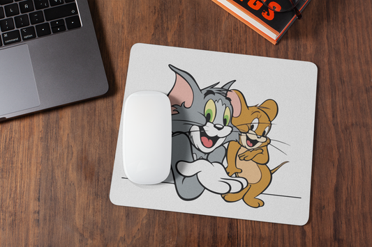 Tom and jerry  mousepad for laptop and desktop with Rubber Base - Anti Skid