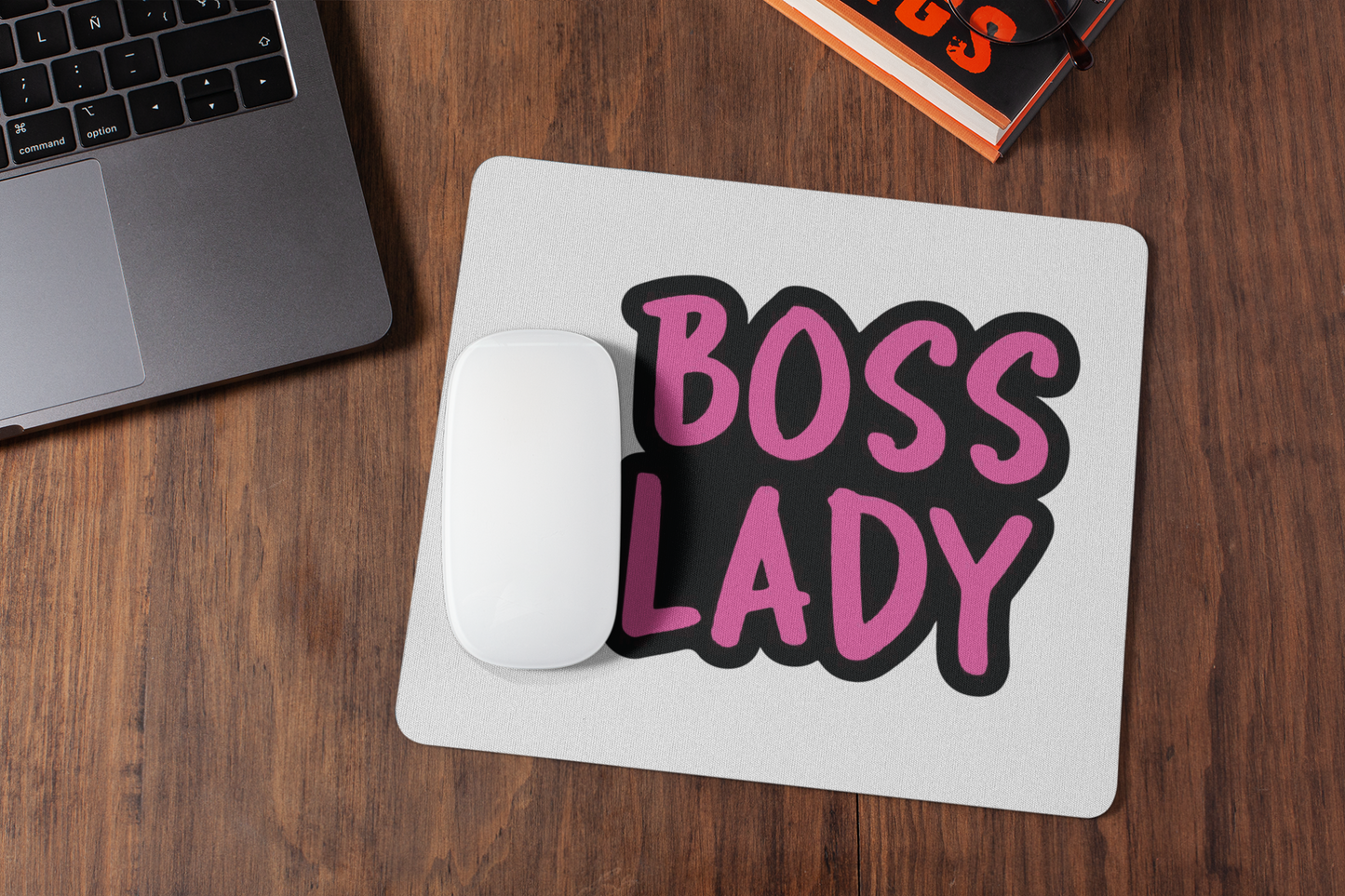 Boss lady  mousepad for laptop and desktop with Rubber Base - Anti Skid