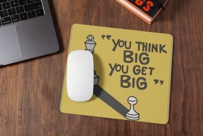 You think big you get big mousepad for laptop and desktop with Rubber Base - Anti Skid