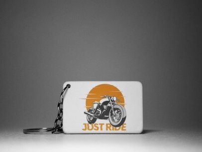 just ride  Keychain