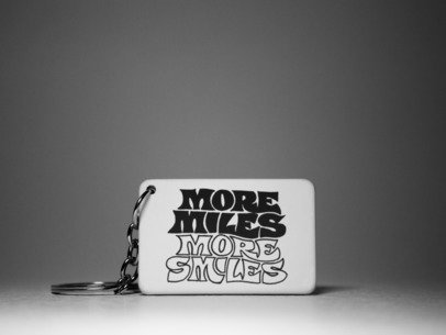 More miles more smiles Keychain – Sticky Monkey