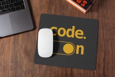 Code on mousepad for laptop and desktop with Rubber Base - Anti Skid