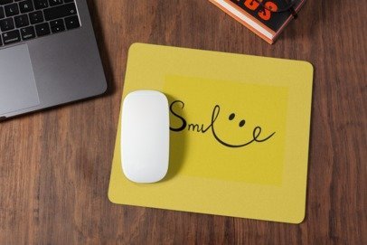 Smile mousepad for laptop and desktop with Rubber Base - Anti Skid