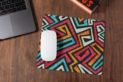 Pink blue gradient mousepad for laptop and desktop with Rubber Base - Anti Skid