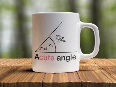 acute angle  Design Photo Mug Printing