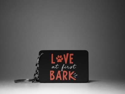 Love at first bark keychain