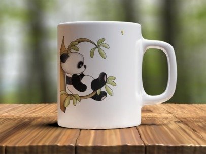 panda  Design Photo Mug Printing