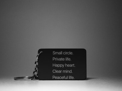 Small circle private life keychain