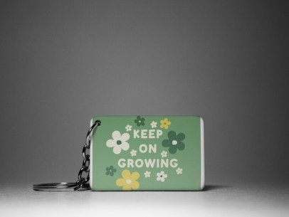 Keep on growing keychain