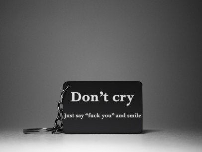 Don't cry keychain