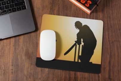 Cricket 1 mousepad for laptop and desktop with Rubber Base - Anti Skid
