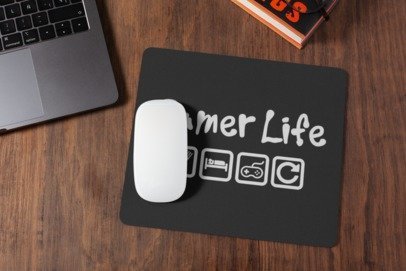 Gamer life mousepad for laptop and desktop with Rubber Base - Anti Skid