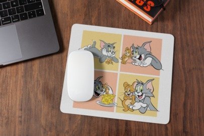 Tom and jerry 1mousepad for laptop and desktop with Rubber Base - Anti Skid