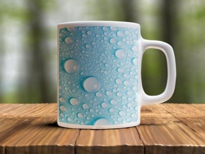 Water droplets  Design Photo Mug Printing