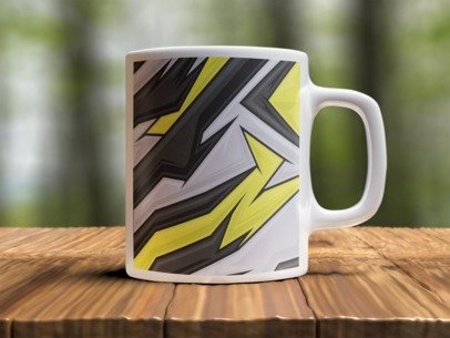 Yellow strips  Design Photo Mug Printing