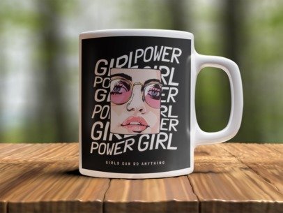 Girl power  Design Photo Mug Printing