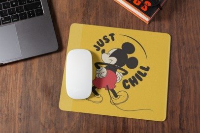 Just chill mousepad for laptop and desktop with Rubber Base - Anti Skid