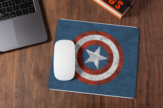 caption america mousepad for laptop and desktop with Rubber Base - Anti Skid