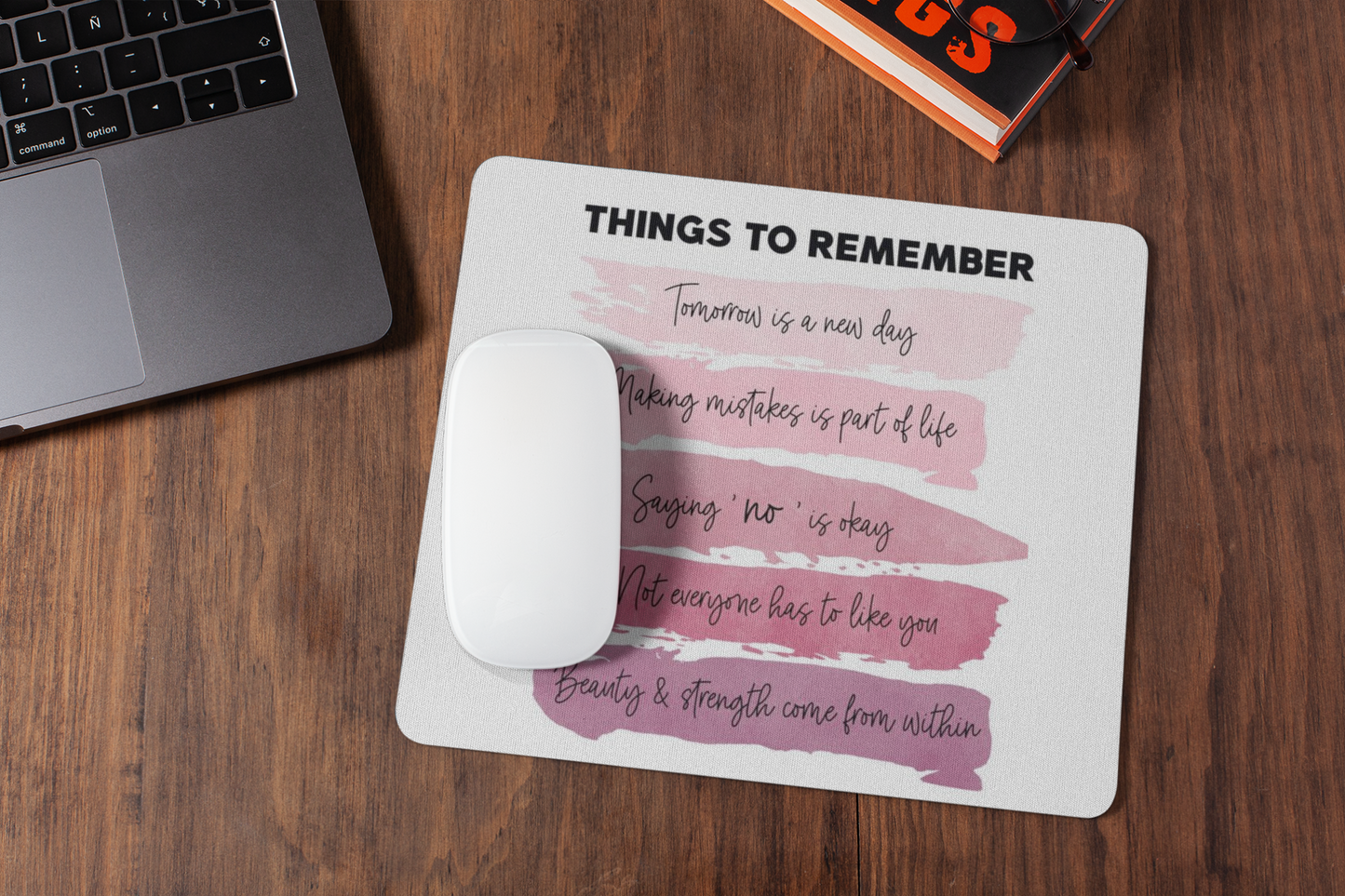 Things to remember  mousepad for laptop and desktop with Rubber Base - Anti Skid